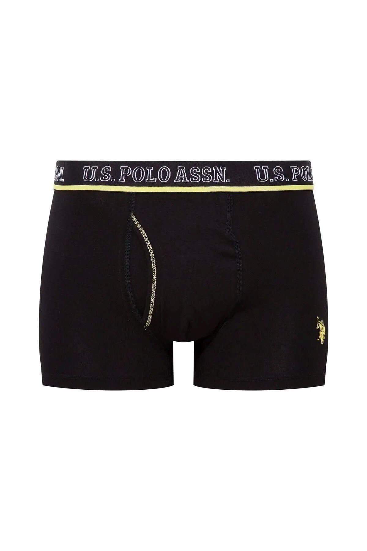 U.S. Polo Assn. 80508 Erkek Antrasit-Saks-Siyah Pamuklu 3 Lü Boxer