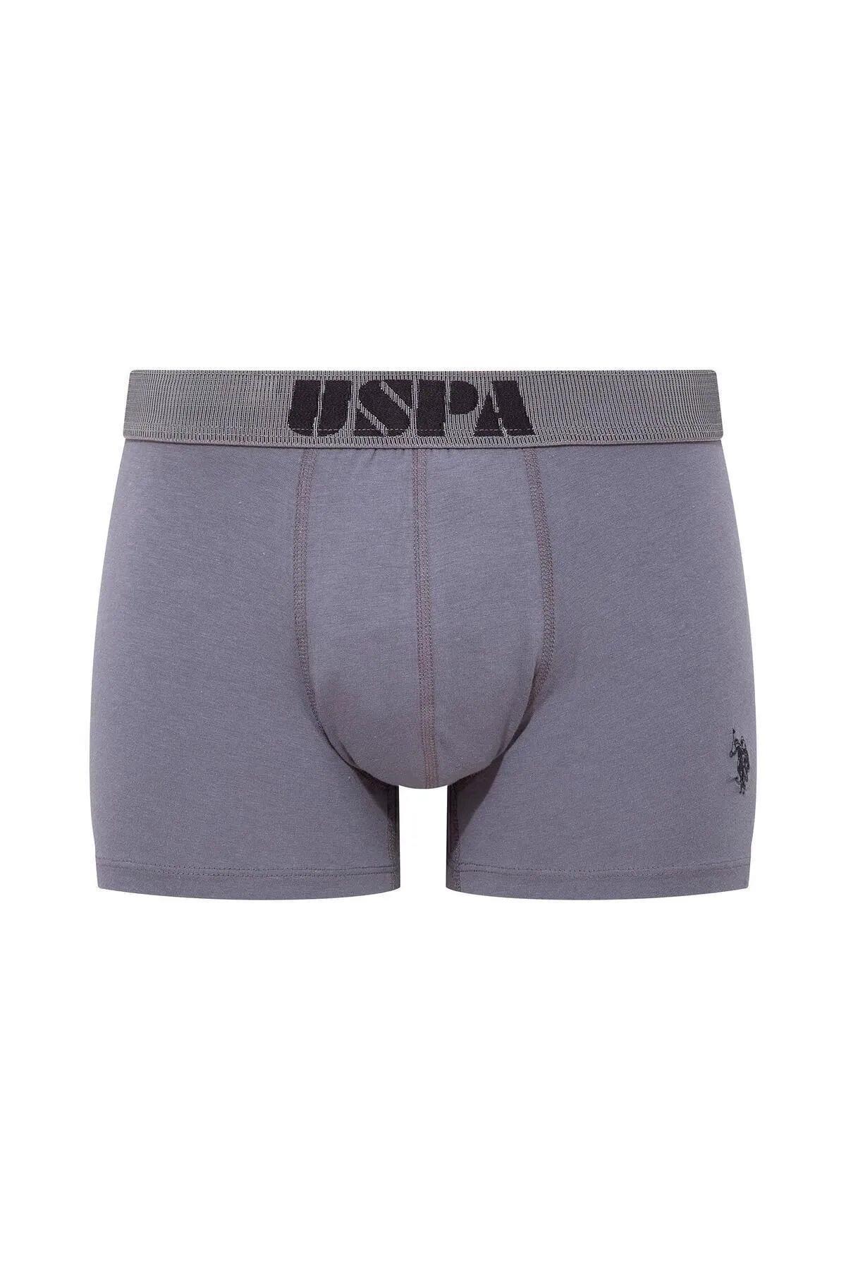 U.S. Polo Assn. 80521 Erkek Bordo-Antrasit-Lacivert Modal 3 Lü Boxer