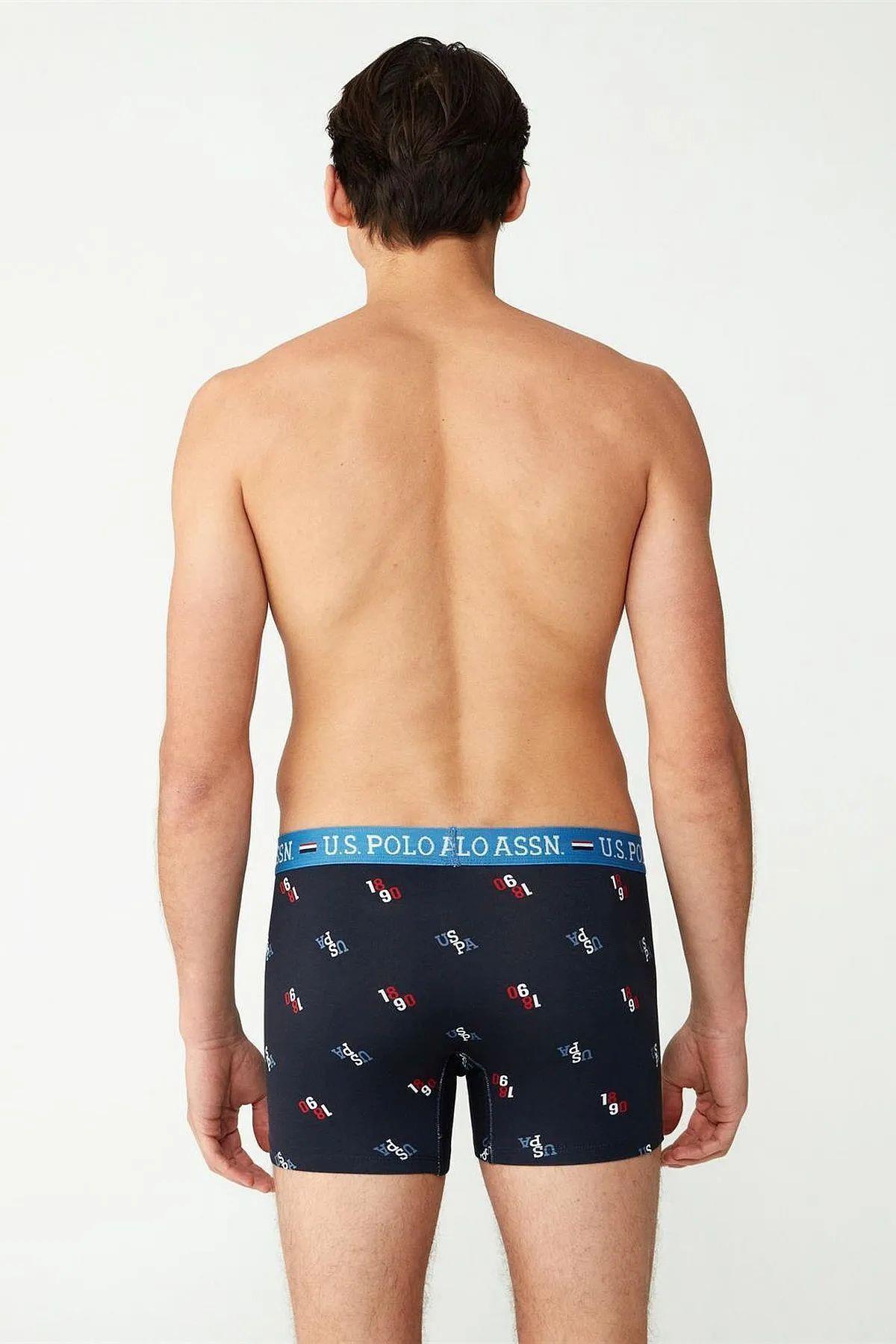 U.S. Polo Assn. 80484 Erkek Lacivert Modal Tekli Boxer