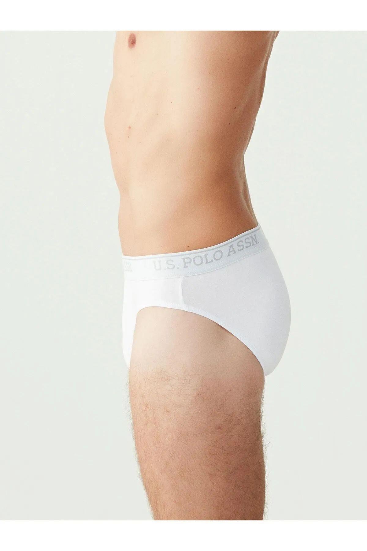 U.S. Polo Assn. 90003 Erkek Beyaz Battal Beden 3 Lü Silip