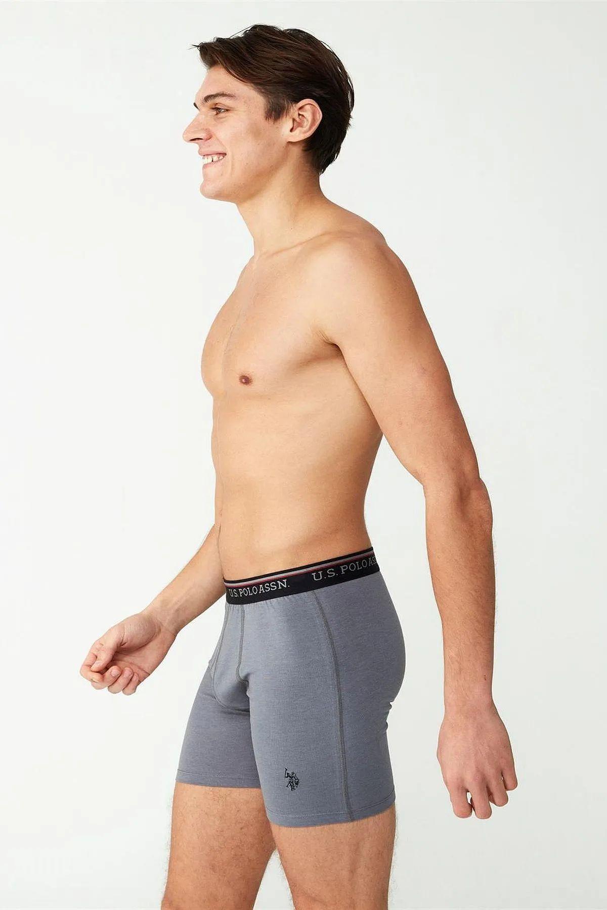 U.S. Polo Assn. 80482 Erkek Antrasit Modal Tekli Boxer