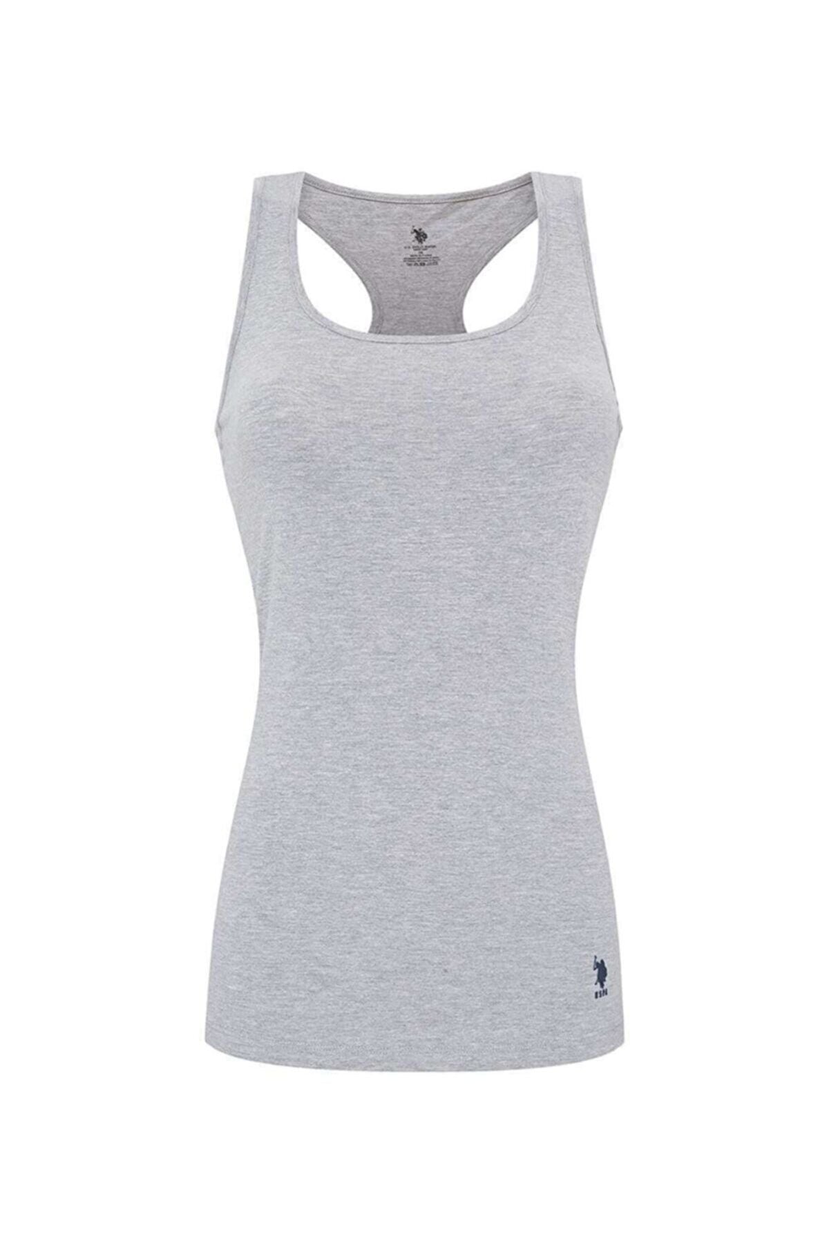 U.S. Polo Assn. 66001 Kadın Gri Melanj Sporcu Atlet