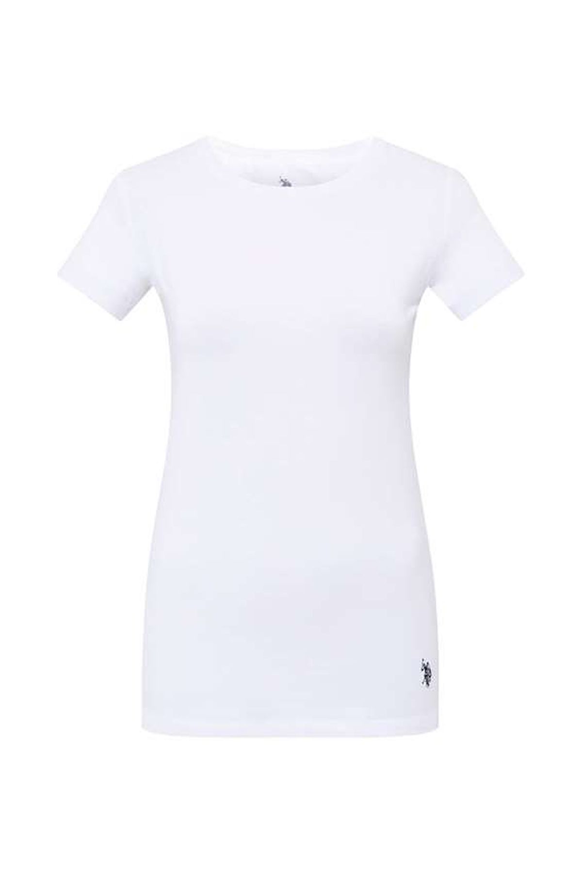 U.S. Polo Assn. 66002 Kadın Beyaz Kısa Kollu Yuvarlak Yaka T-Shirt