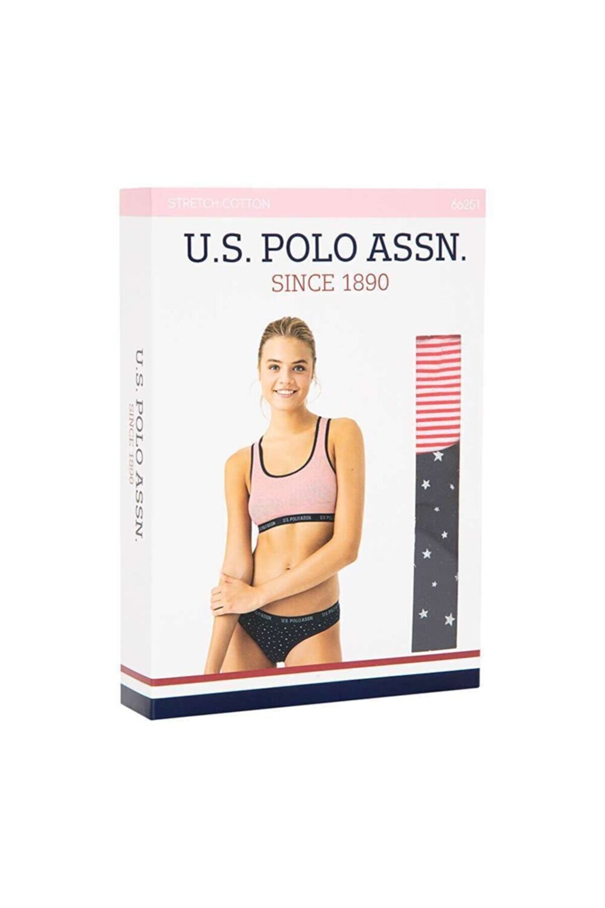 U.S. Polo Assn. 66251 Kadın Lacivert Büstiyer Slip Takım