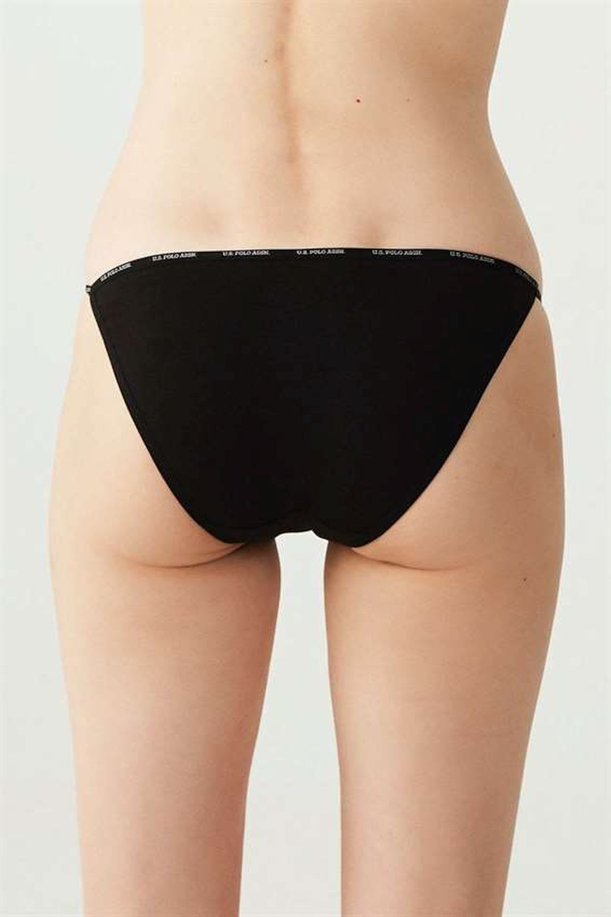 U.S. Polo Assn. 67000 Kadın Siyah-Ten-Beyaz-Ten-Beyaz 5li Tanga Slip