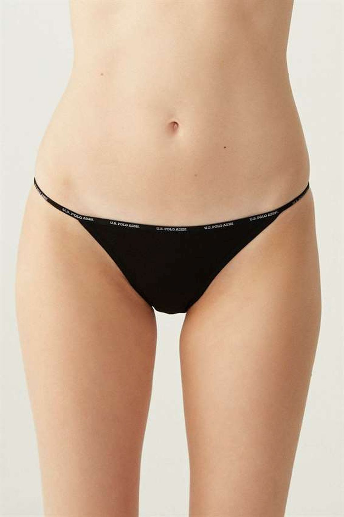 U.S. Polo Assn. 67000 Kadın Siyah-Ten-Beyaz-Fuşya-Lacivert 5li Tanga Slip
