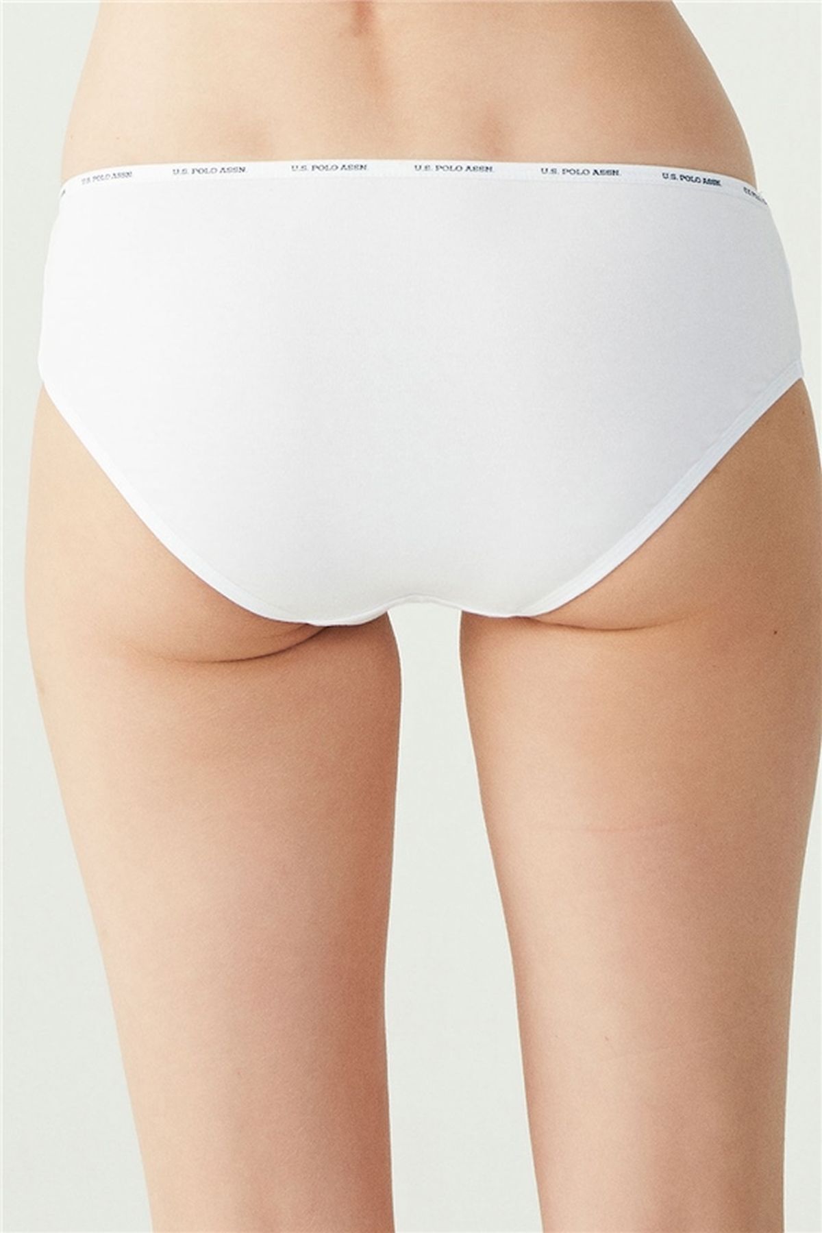 U.S. Polo Assn. 67002 Kadın Siyah-Ten-Beyaz-Ten-Beyaz 5li Yüksek Bel Slip