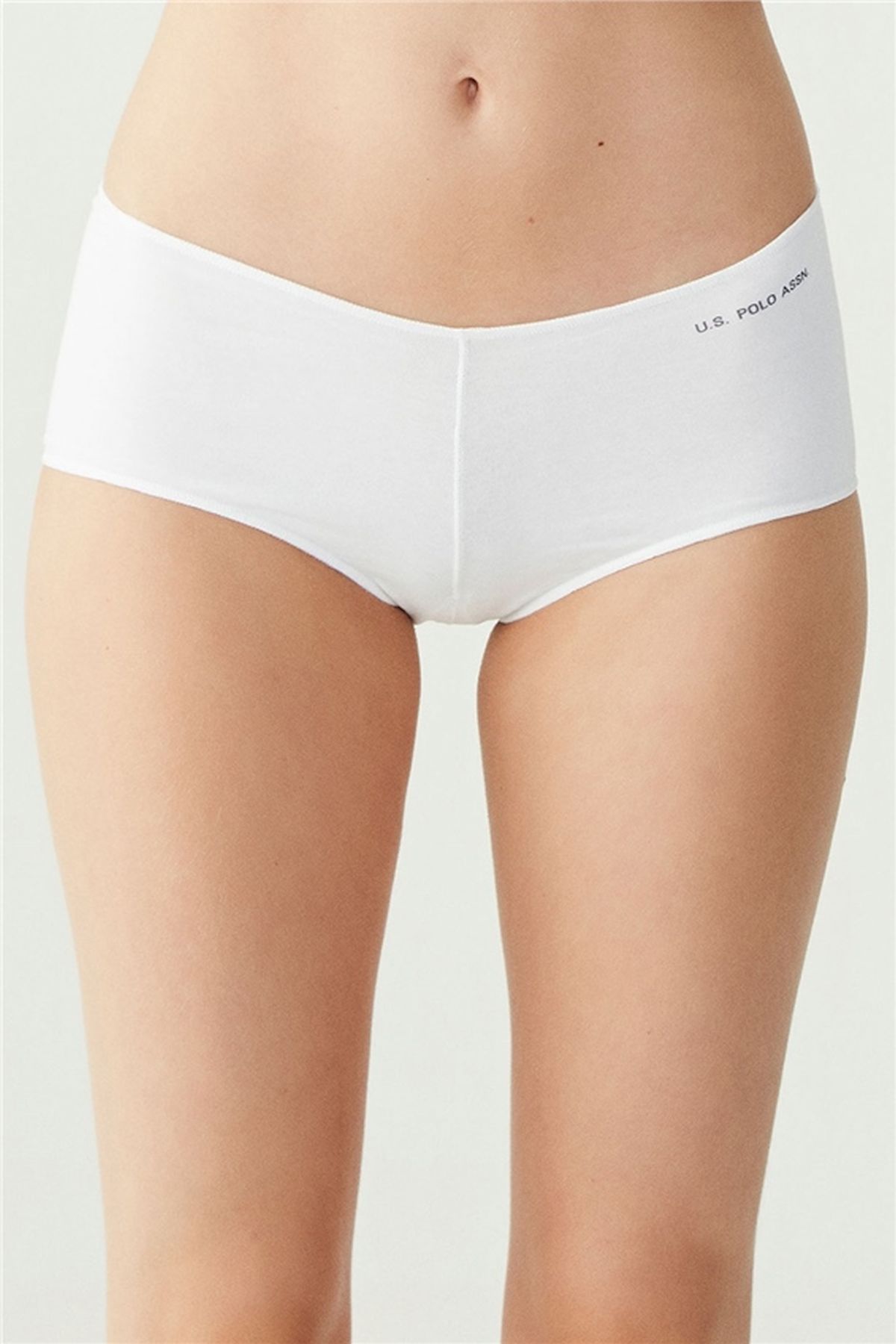 U.S. Polo Assn. 67004 Kadın Siyah-Ten-Beyaz-Somon-Kırmızı 5li Kıl Lastikli Şort Boxer