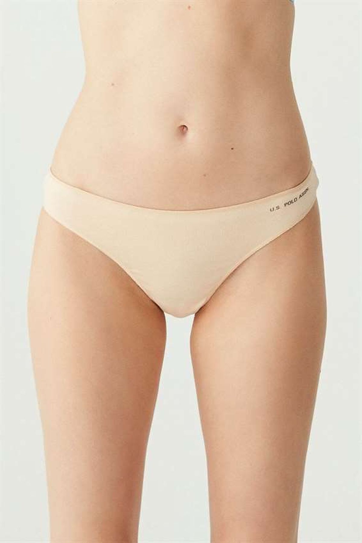 U.S. Polo Assn. 67005 Kadın Siyah-Ten-Beyaz-Somon-Kırmızı 5li Kıl Lastikli String