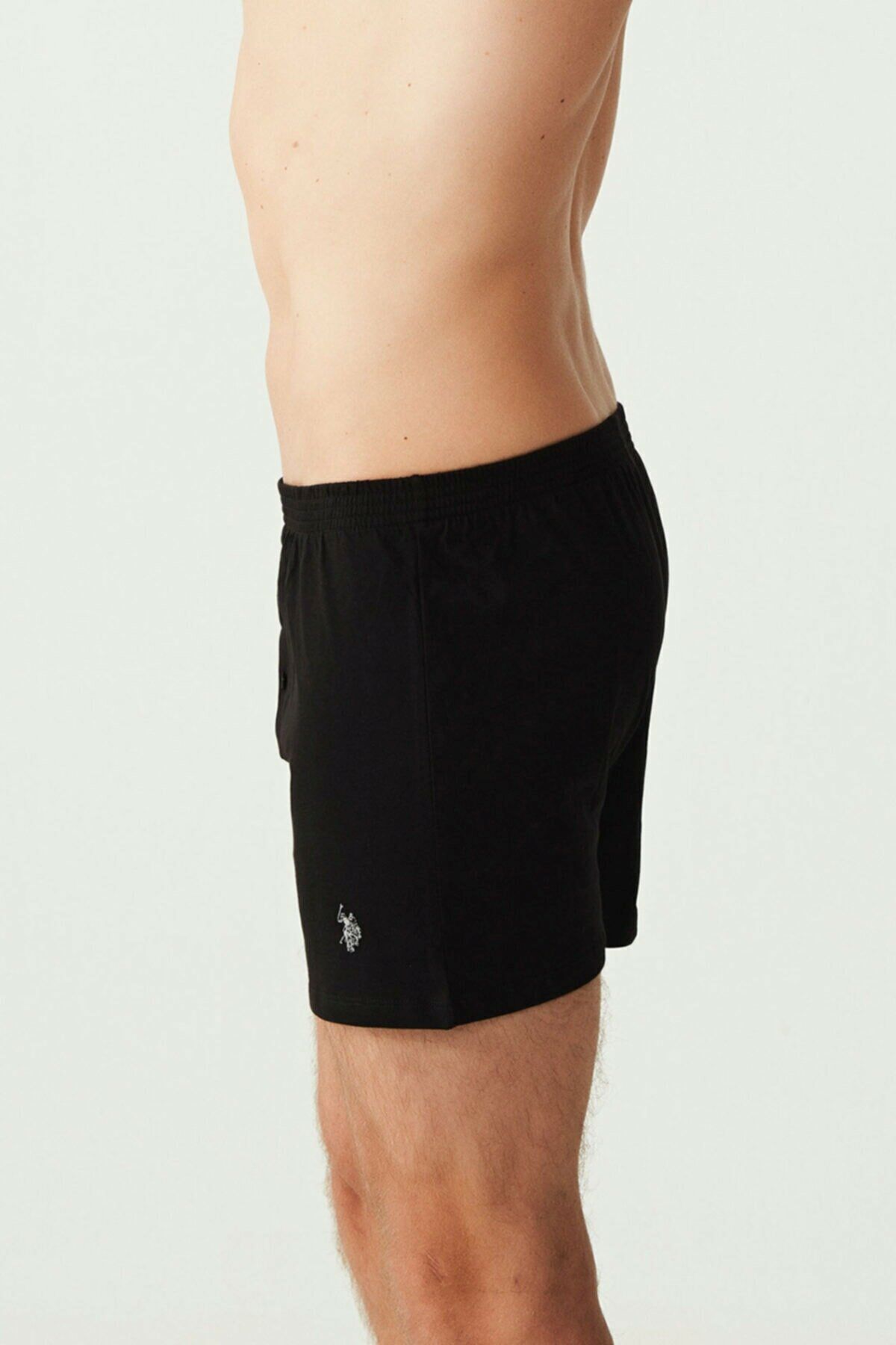 U.S. Polo Assn. 80054 Erkek Siyah Pamuk Boxer Şort