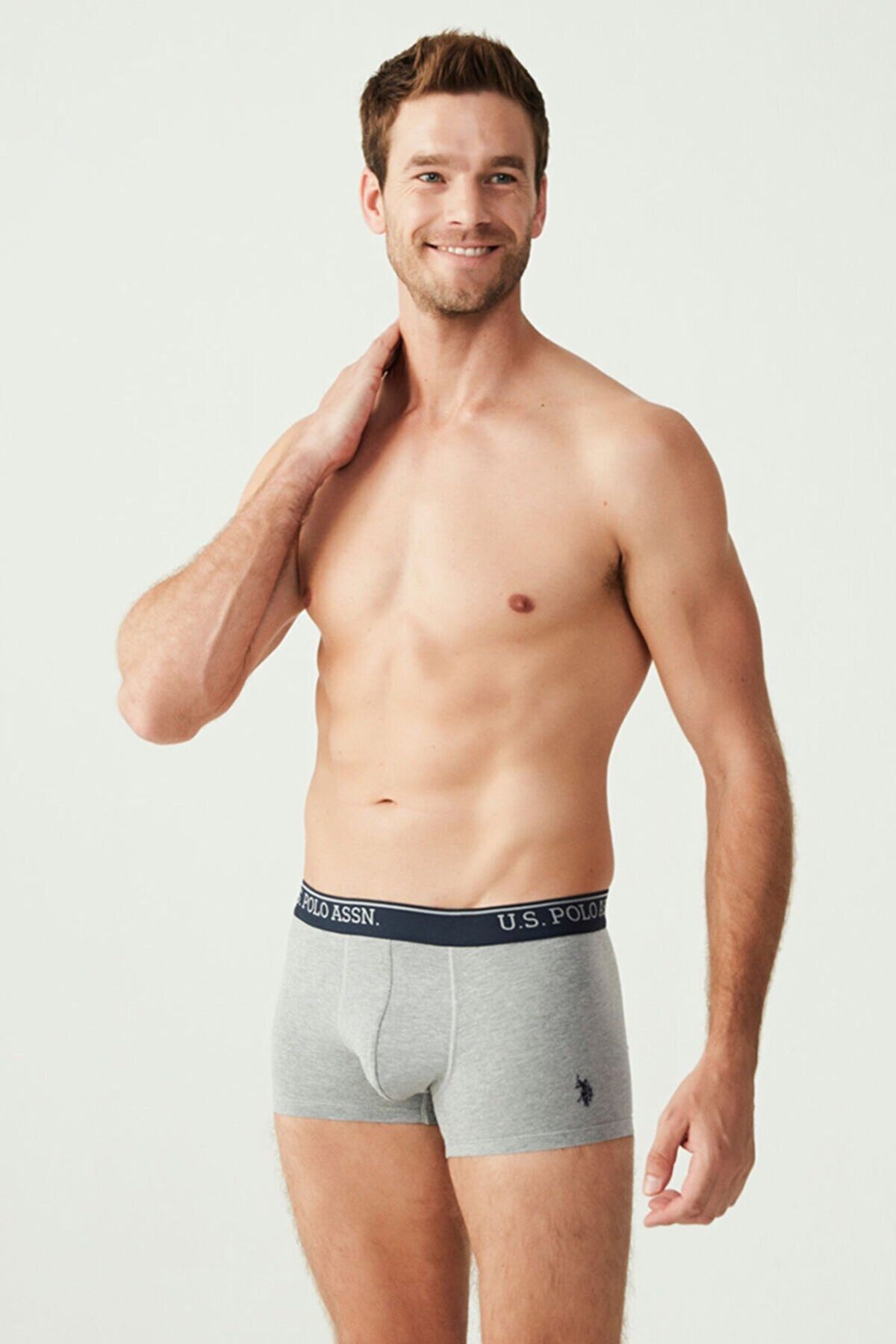U.S. Polo Assn. 80263 Erkek Lacivert-Gri-İndigo 3lü Boxer