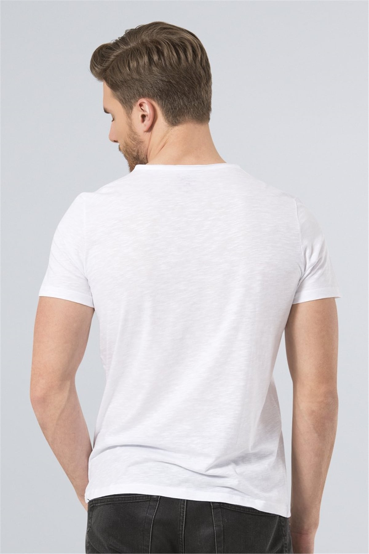 Wtshirt Barcelona Erkek Bisiklet Yaka Basic T-Shirt