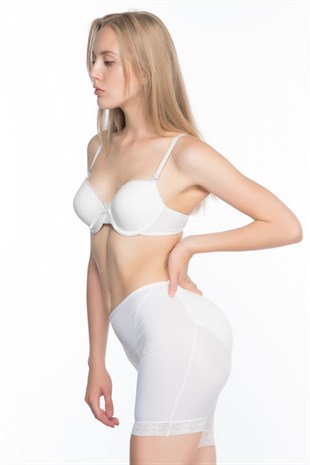 Emay 2002 Dantelli Pop-Up Kalça Toparlayıcı Korse Ten