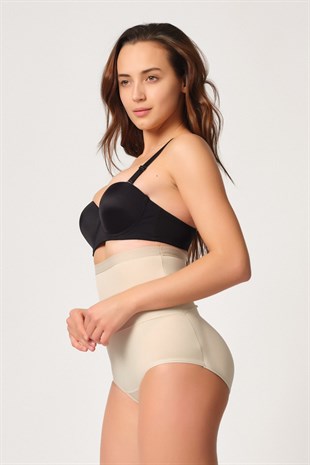 Emay 2005 Yüksek Bel Pop-Up Kalça Toparlayıcı Slip Korse Ten