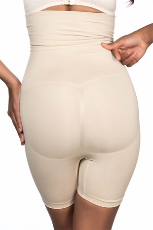 Emay 2014 Dikişsiz Çift Kat Boxer Korse Ten