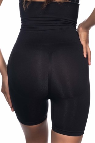 Emay 2014 Dikişsiz Çift Kat Boxer Korse Siyah