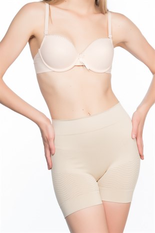 Emay 2034 Antiselülit Popo Açık Boxer Korse Ten