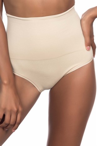 Emay 2039 Dikişsiz İz Yapmaz Çift Kat Slip Korse Ten