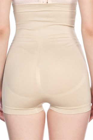 Emay 2047 Dikişsiz Yüksek Bel Boxer Korse Ten