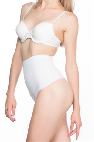 Emay 2054 Masaj Özellikli String Korse Beyaz