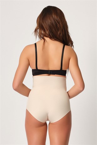 Emay 2708 Lazer Kesim İz Yapmaz Yüksek Bel Slip Korse Siyah