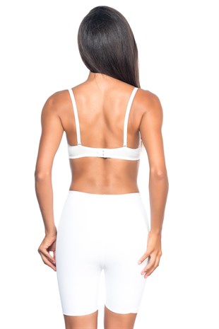 Emay 2800 İz Yapmaz Çift Kat Boxer Korse Beyaz