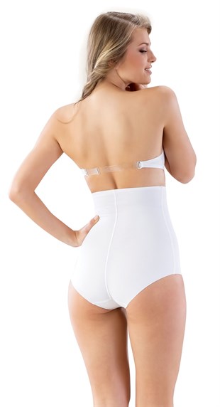 Emay 2813 İz Yapmaz Mide Toparlayıcı Slip Korse Beyaz