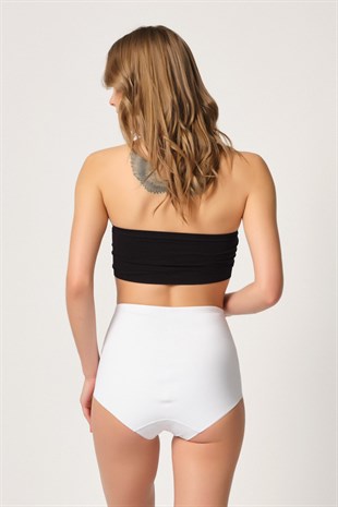 Emay 2819 Çift Kat Karın Toparlayıcı Slip Korse Beyaz