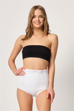 Emay 2819 Çift Kat Karın Toparlayıcı Slip Korse Beyaz