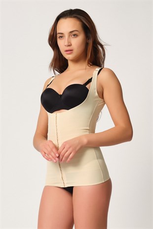 Emay 2916 Karyoka Destekli Agraflı Atlet Korse Ten