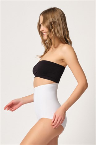 Emay 2920 Karın Toplayıcı Destekli Slip Korse Beyaz