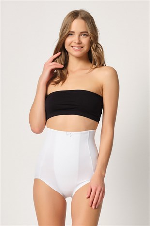 Emay 2920 Karın Toplayıcı Destekli Slip Korse Beyaz