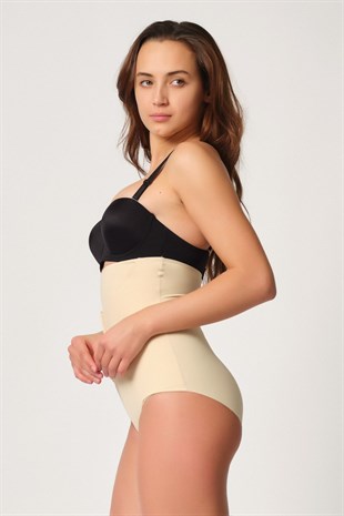 Emay 2932 Yelek Agraflı Lazer Slip Korse Ten