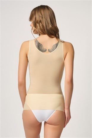 Emay 2938 Sırtı Tül Karyokalı Destekli Atlet Korse Ten