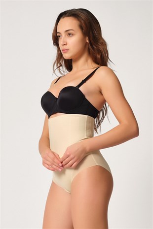 Emay 2945 Tül Karyokalı Lazer Slip Korse Ten