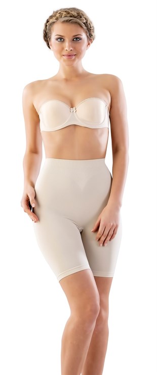 Emay 3005 Dikişsiz Uzun Paçalı Korse Ten