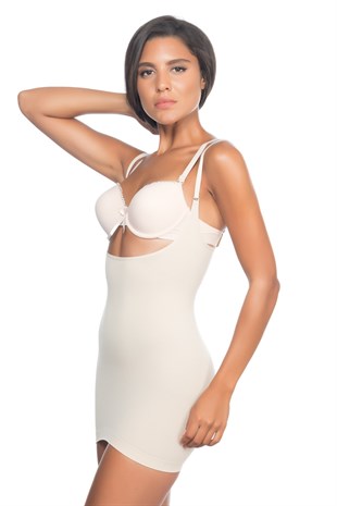 Emay 5043 Göğsü Açık Masaj Özellikli Atlet Korse Ten