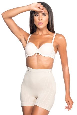 Emay 7027 Düşük Bel İnce Boxer Korse Ten