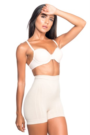 Emay 7027 Düşük Bel İnce Boxer Korse Ten