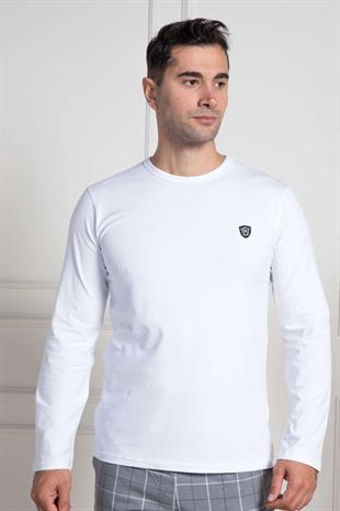 Mecit 3054 Beyaz Ekoseli Erkek Büyük Beden Pijama Takımı