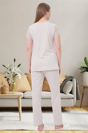 Mecit 6056 Vizon Hamile Lohusa Pijama Takımı