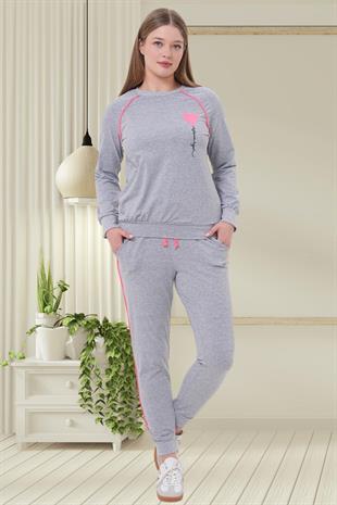 Mecit 6200 Gri Spor Kadın Pijama Takımı