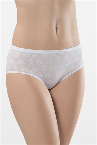 Türen Kadın Beyaz 2li Jakarlı Külot 283