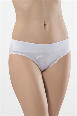 Türen Kadın Beyaz 2li Likralı Bikini Külot 955