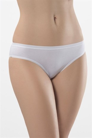 Türen Kadın Beyaz 2li Likralı Bikini Külot 230
