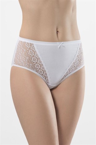 Türen Kadın Beyaz 2li Likralı Dantelli Külot 279