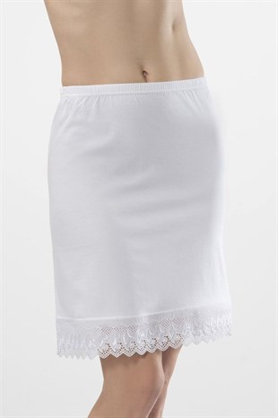 Türen Kadın Beyaz 2li Penye Jüpon 246