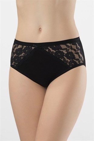 Türen Kadın Siyah 2li Likralı Dantelli Külot 282