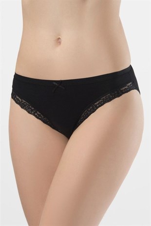 Türen Kadın Siyah 2li Likralı Fistolu Bikini Külot 238