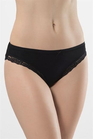 Türen Kadın Siyah 2li Likralı Fistolu Bikini Külot 238